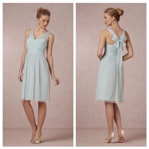 BHLDN Hithero Anthropologie Tansy Bridesmaid Party Fairy Dress Blue Green Mint 6
